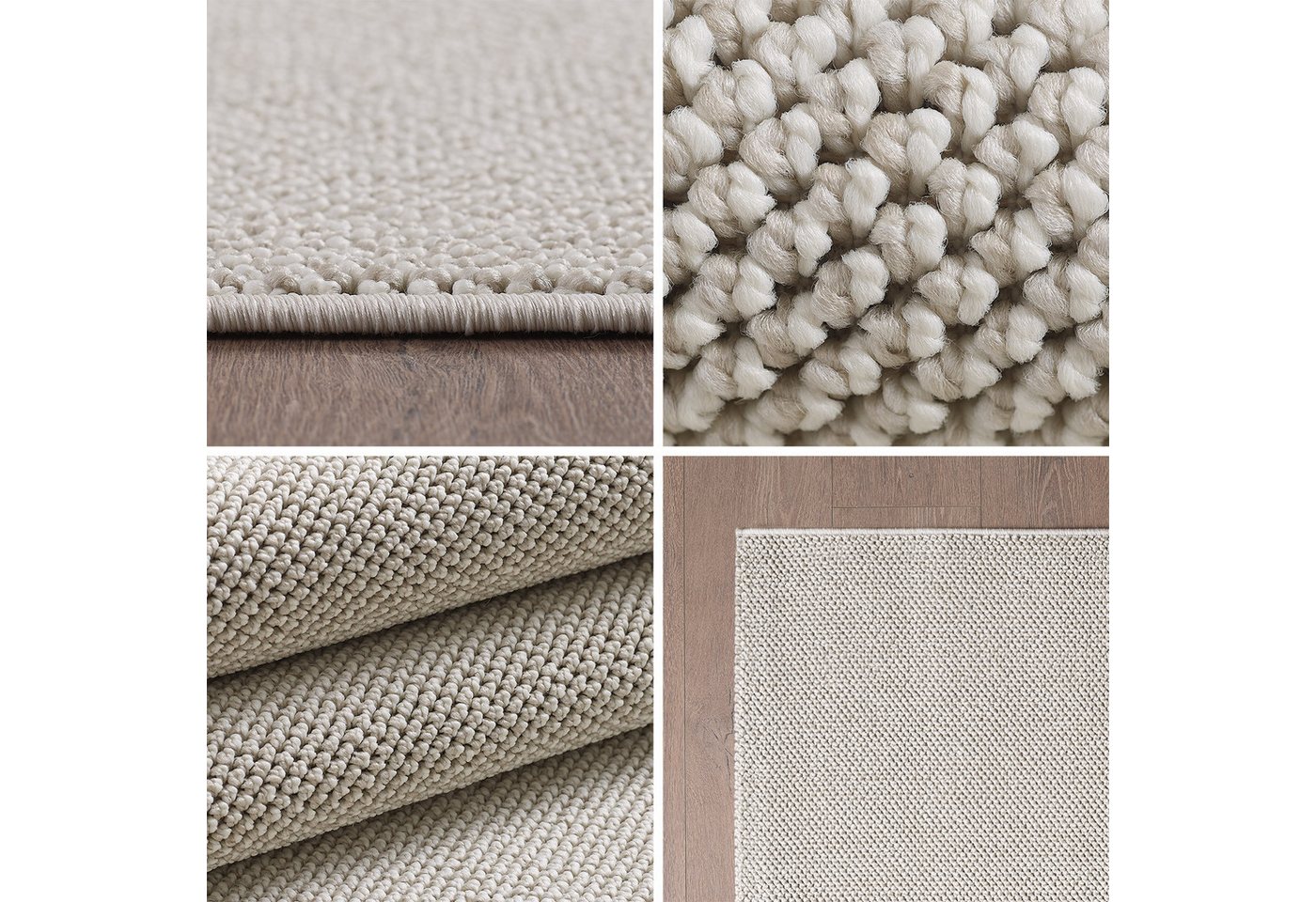 Carpettex Schlingenteppich Unicolor, Rechteckig, Höhe: 7 mm, Schlingenteppich Schlafzimmer Einfarbig Meliert Design – Bild 2 von 5