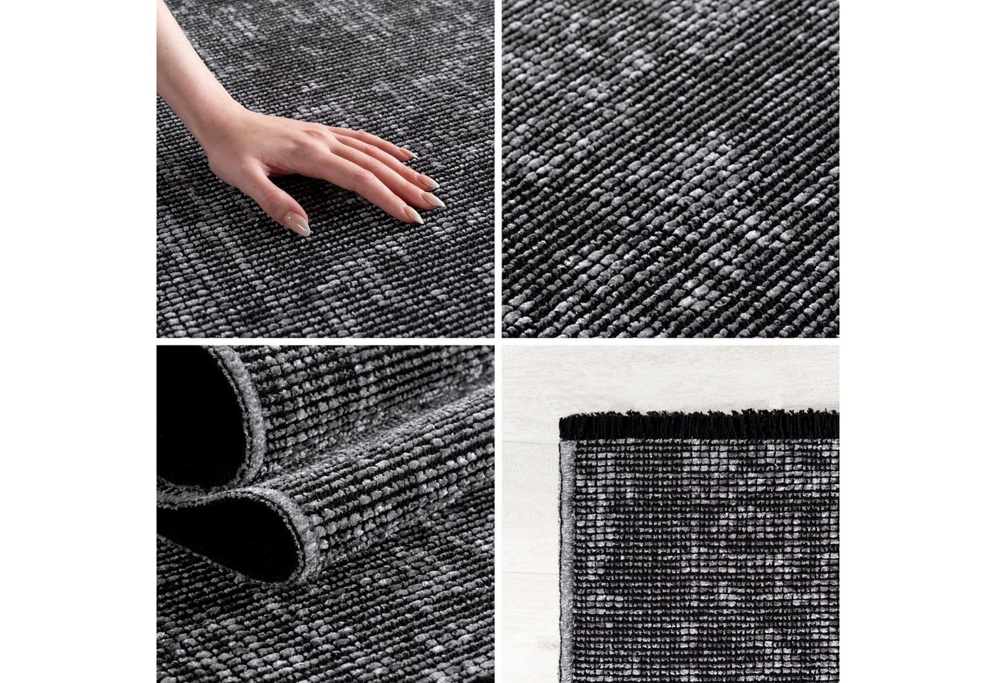 Carpettex Veloursteppich Boho Design, Läufer, Höhe: 7 mm, Baumwolle, Waschbarer Teppich, Boho-Stil, Wohnzimmer, Schlafzimmer – Bild 2 von 5
