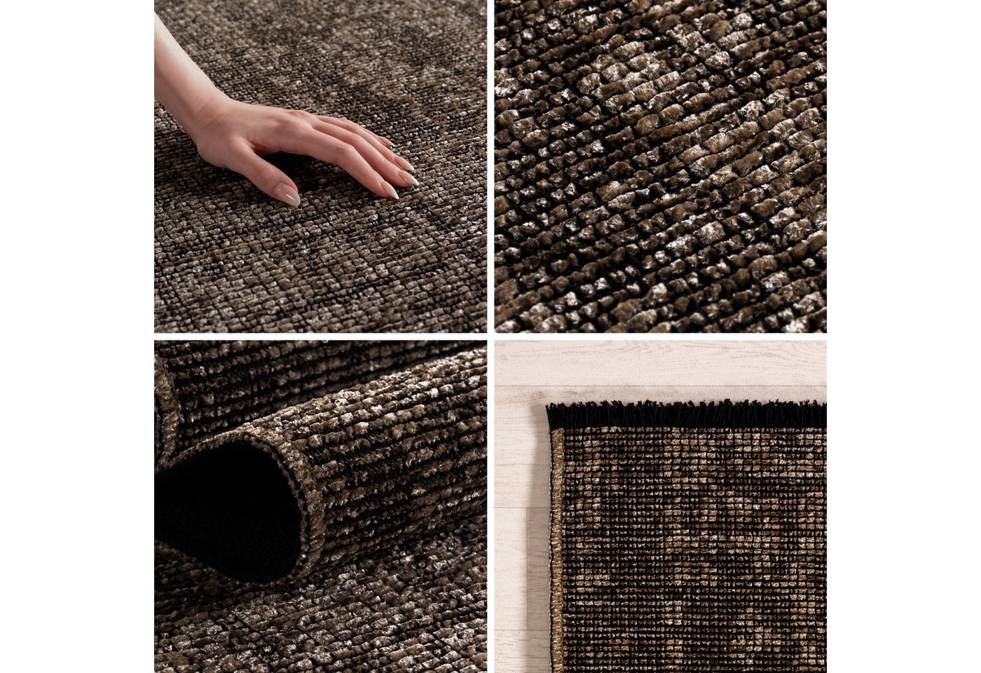 Carpettex Veloursteppich Boho Design, Läufer, Höhe: 7 mm, Baumwolle, Waschbarer Teppich, Boho-Stil, Wohnzimmer, Schlafzimmer – Bild 2 von 5