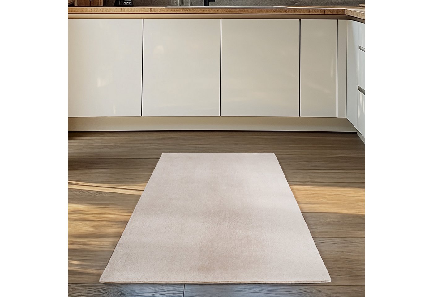 Carpettex Veloursteppich Unicolor - Einfarbig, Läufer, Höhe: 11 mm, Perfekt geeignet für Wohnzimmer, Schlafzimmer,Küche,Kinderzimmer – Bild 2 von 5