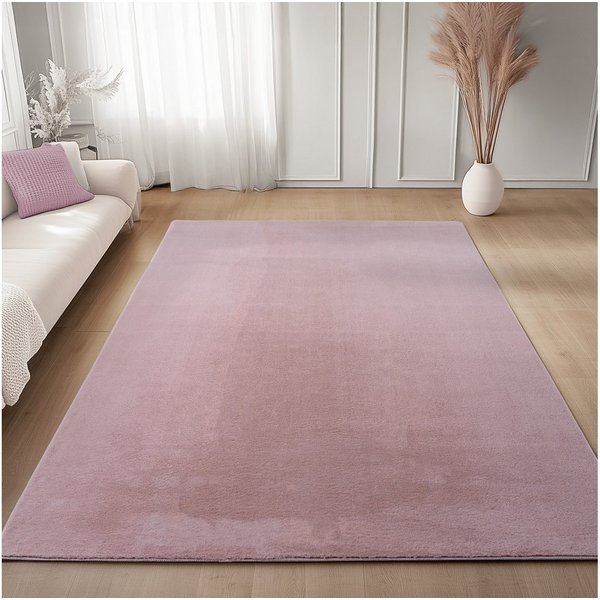 Carpettex Veloursteppich Unicolor - Einfarbig, Läufer, Höhe: 11 mm, Perfekt geeignet für Wohnzimmer, Schlafzimmer,Küche,Kinderzimmer