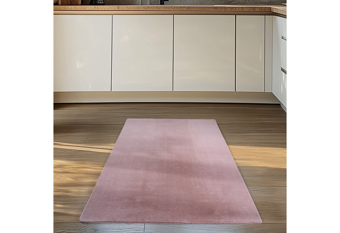 Carpettex Veloursteppich Unicolor - Einfarbig, Läufer, Höhe: 11 mm, Perfekt geeignet für Wohnzimmer, Schlafzimmer,Küche,Kinderzimmer – Bild 2 von 5