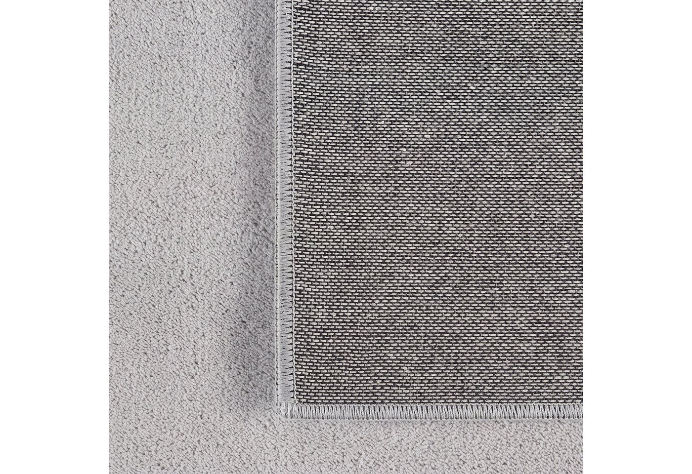 Carpettex Veloursteppich Unicolor - Einfarbig, Läufer, Höhe: 7 mm, Kurzflor Rund Teppich Anti-Rutsch Rückseite Waschbar Flauschiger – Bild 3 von 5