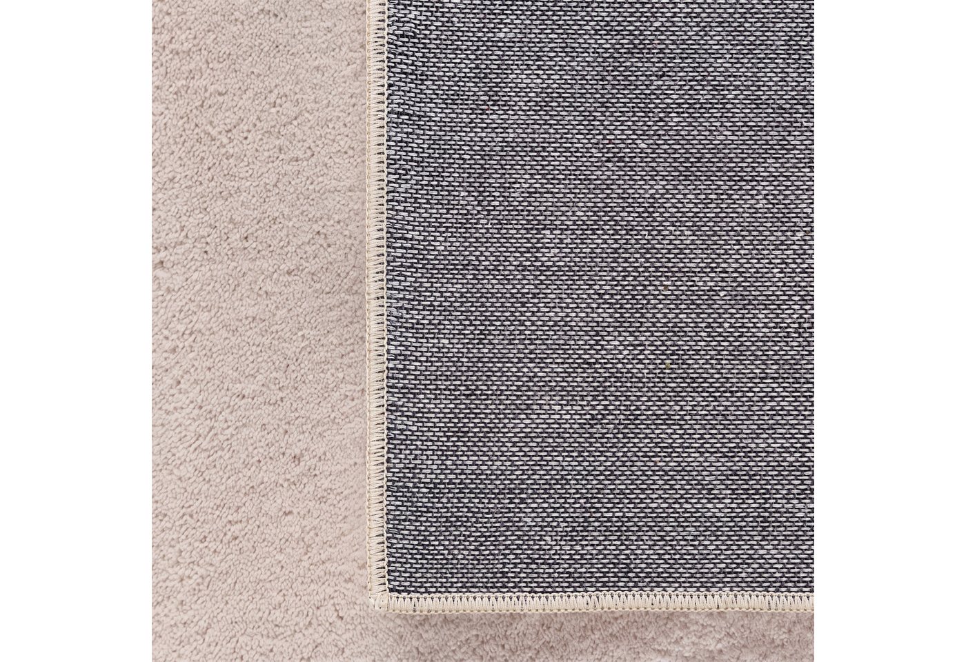Carpettex Veloursteppich Unicolor - Einfarbig, Läufer, Höhe: 7 mm, Kurzflor Rund Teppich Anti-Rutsch Rückseite Waschbar Flauschiger – Bild 3 von 5