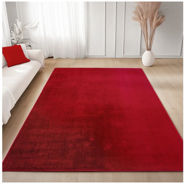 Carpettex Veloursteppich Unicolor - Einfarbig, Läufer, Höhe: 11 mm, Perfekt geeignet für Wohnzimmer, Schlafzimmer,Küche,Kinderzimmer