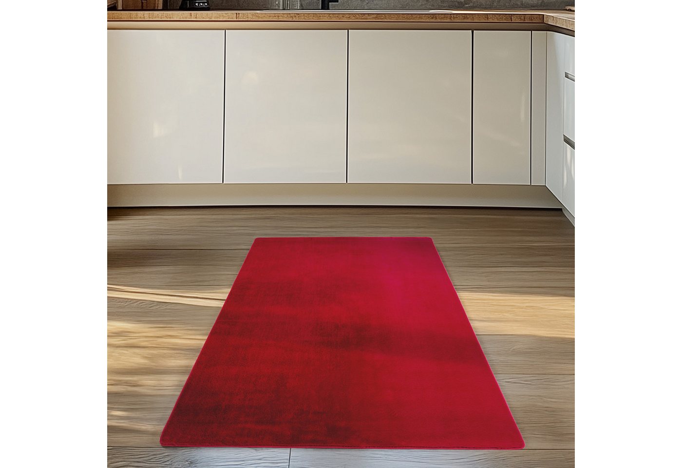 Carpettex Veloursteppich Unicolor - Einfarbig, Läufer, Höhe: 11 mm, Perfekt geeignet für Wohnzimmer, Schlafzimmer,Küche,Kinderzimmer – Bild 2 von 5