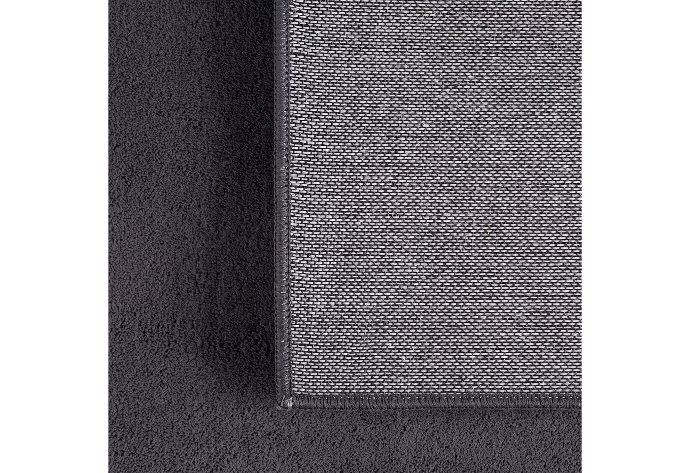 Carpettex Veloursteppich Unicolor - Einfarbig, Läufer, Höhe: 7 mm, Kurzflor Rund Teppich Anti-Rutsch Rückseite Waschbar Flauschiger – Bild 3 von 5