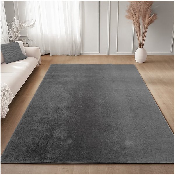 Carpettex Veloursteppich Unicolor - Einfarbig, Läufer, Höhe: 11 mm, Perfekt geeignet für Wohnzimmer, Schlafzimmer,Küche,Kinderzimmer