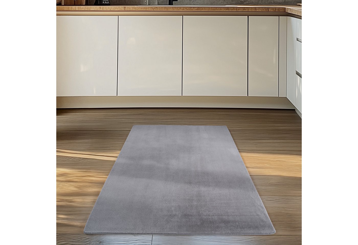 Carpettex Veloursteppich Unicolor - Einfarbig, Läufer, Höhe: 11 mm, Perfekt geeignet für Wohnzimmer, Schlafzimmer,Küche,Kinderzimmer – Bild 2 von 5