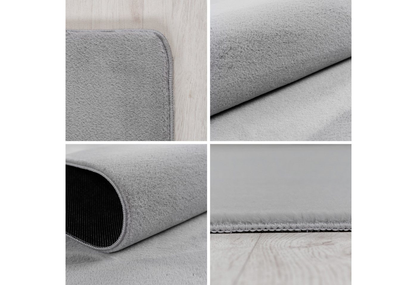 Carpettex Veloursteppich Unicolor - Einfarbig, Läufer, Höhe: 11 mm, Perfekt geeignet für Wohnzimmer, Schlafzimmer,Küche,Kinderzimmer – Bild 3 von 5