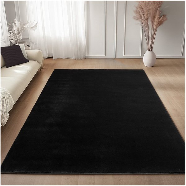 Carpettex Veloursteppich Unicolor - Einfarbig, Läufer, Höhe: 11 mm, Perfekt geeignet für Wohnzimmer, Schlafzimmer,Küche,Kinderzimmer