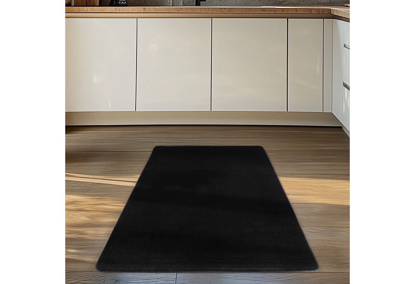 Carpettex Veloursteppich Unicolor - Einfarbig, Läufer, Höhe: 11 mm, Perfekt geeignet für Wohnzimmer, Schlafzimmer,Küche,Kinderzimmer – Bild 2 von 5