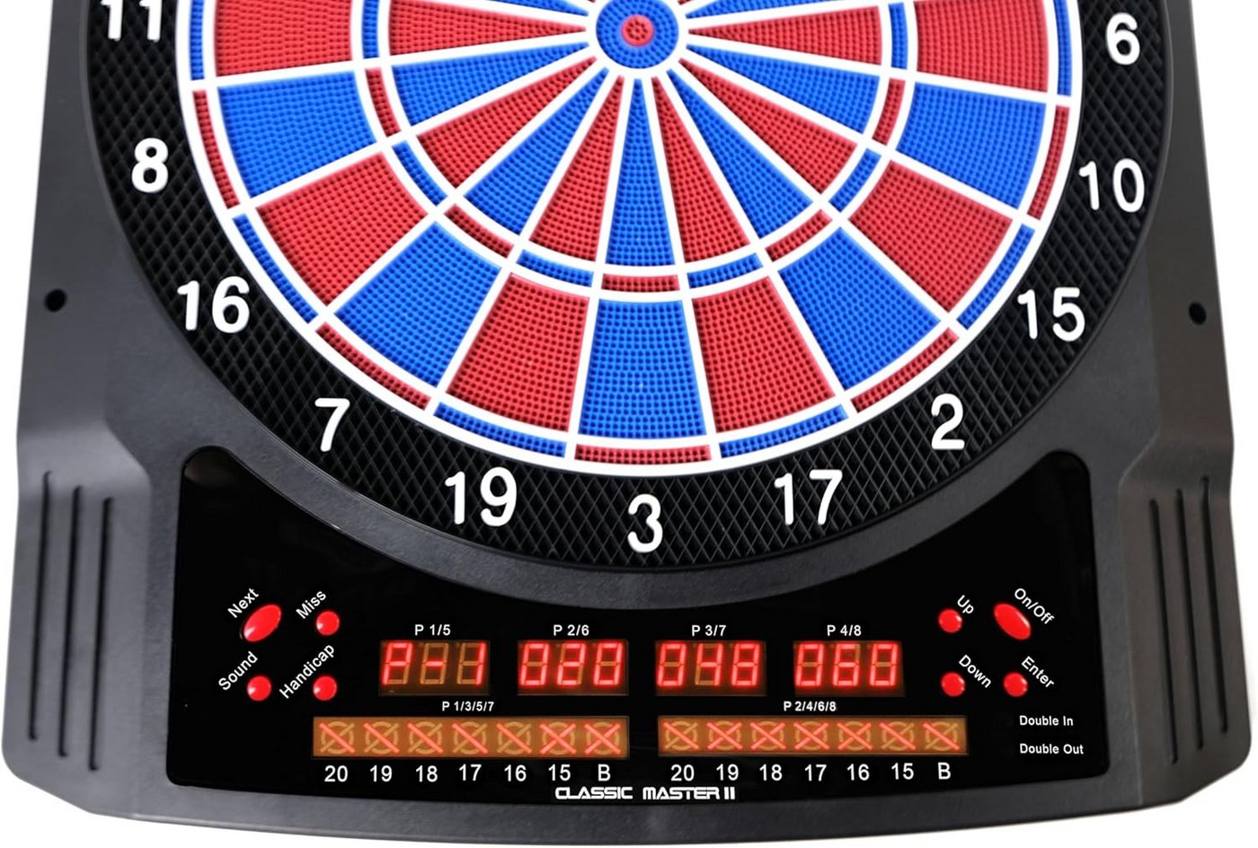 Carromco Zielscheibe Dartscheibe Elektronisch Classic Master II, Dart, Softdarts & Netzteil, 36 Spiele & 585 Varianten – Bild 2 von 5