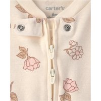 Carter's 2er-Pack Schlafoveralls mit Fuß Blumen Ringel