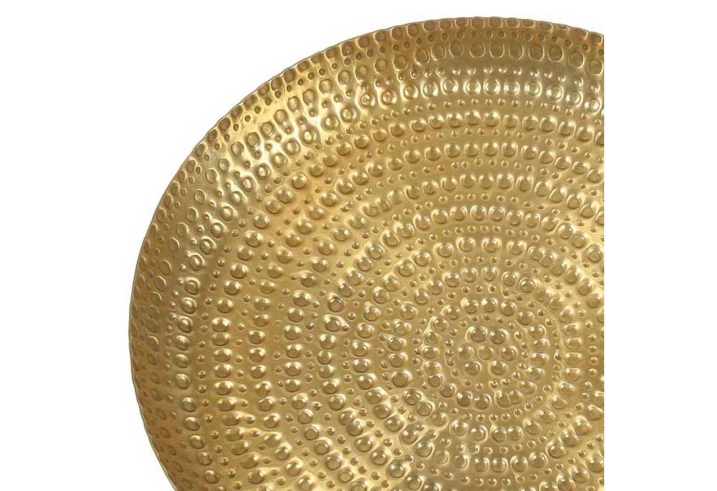 Casa Moro Tablett Orientalisches Teetablett Serviertablett Zana Ø 30 cm Boho Chic, Aluminium, (Handgefertigt), Boho Tablett Ramadan Dekotablett gehämmert – Bild 2 von 3