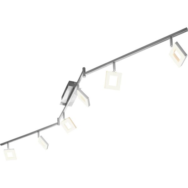 casa NOVA LED Deckenstrahler REAL, 6-flammig, B 176 cm, Aluminium, Dimmfunktion, LED fest integriert, Warmweiß