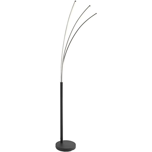 casa NOVA LED Stehlampe TRISTAR, 3-flammig, Schwarz, Weiß, Metall, Dimmfunktion, Memoryfunktion, LED fest integriert, Extra-Warmweiß, Lampenschirme aus Kunststo