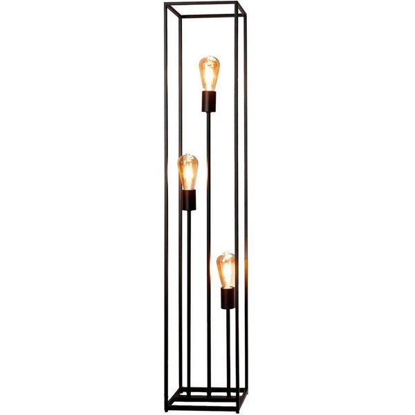 casa NOVA Stehlampe HAMPER, H 120 cm, Ein-/Ausschalter, ohne Leuchtmittel, Metall, schwarz, mit Fußschalter