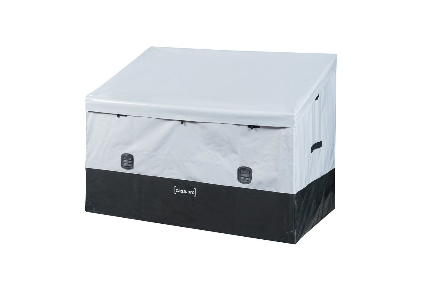 casa.pro Auflagenbox, mit Plane »Alanno« Stahl 147 x 86 x 109 cm Grau / Schwarz – Bild 3 von 5