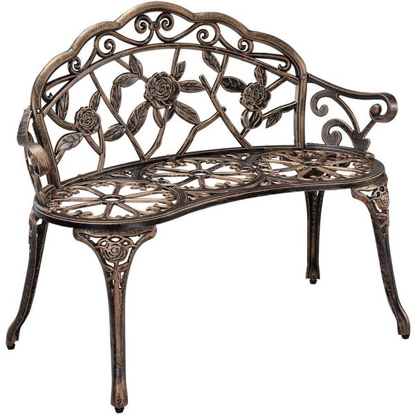 casa.pro Gartenbank, »Monfalcone« Eisenbank 99x54x78cm Gusseisen Bronzenfarbe
