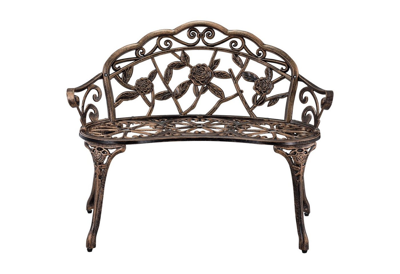 casa.pro Gartenbank, »Monfalcone« Eisenbank 99x54x78cm Gusseisen Bronzenfarbe – Bild 2 von 5