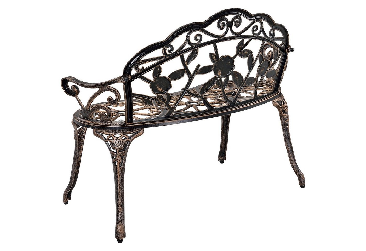 casa.pro Gartenbank, »Monfalcone« Eisenbank 99x54x78cm Gusseisen Bronzenfarbe – Bild 3 von 5