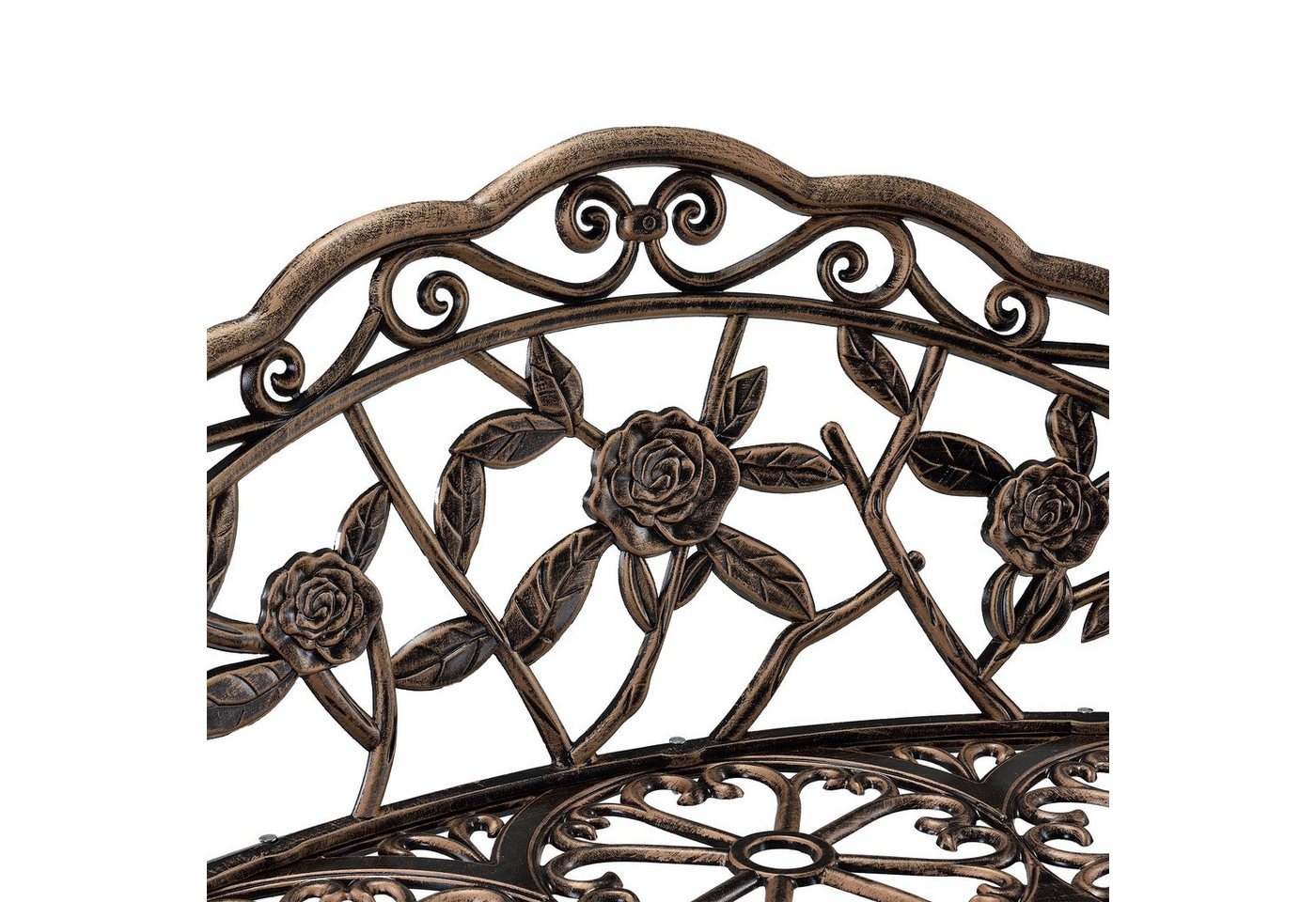 casa.pro Gartenbank, »Monfalcone« Eisenbank 99x54x78cm Gusseisen Bronzenfarbe – Bild 4 von 5