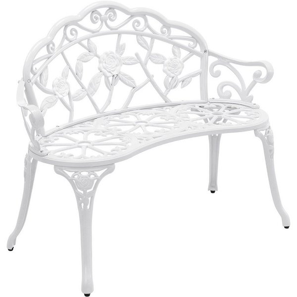 casa.pro Gartenbank, »Monfalcone« Eisenbank 99x54x78cm Gusseisen Weiß