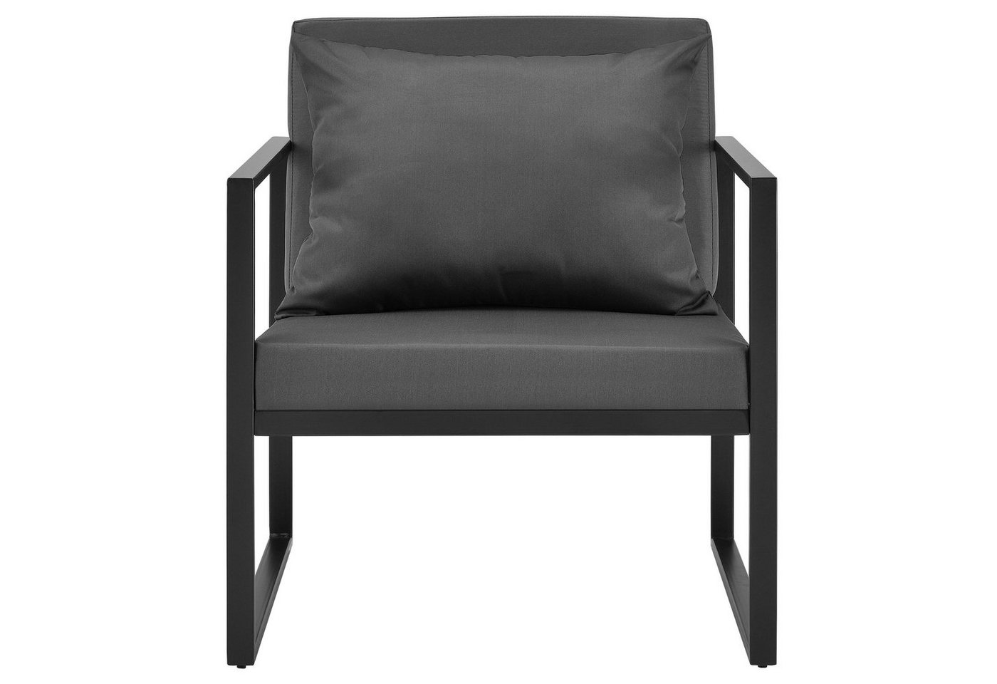 casa.pro Gartenlounge-Set, »Lerum« Gartenstuhl 2er Set Sessel mit Kissen schwarz – Bild 3 von 4