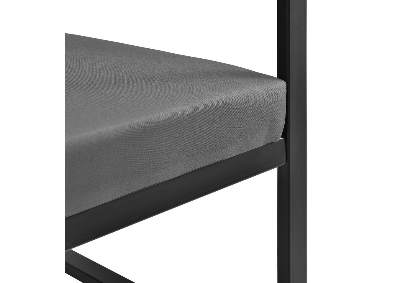 casa.pro Gartenlounge-Set, »Lerum« Gartenstuhl 2er Set Sessel mit Kissen schwarz – Bild 4 von 4