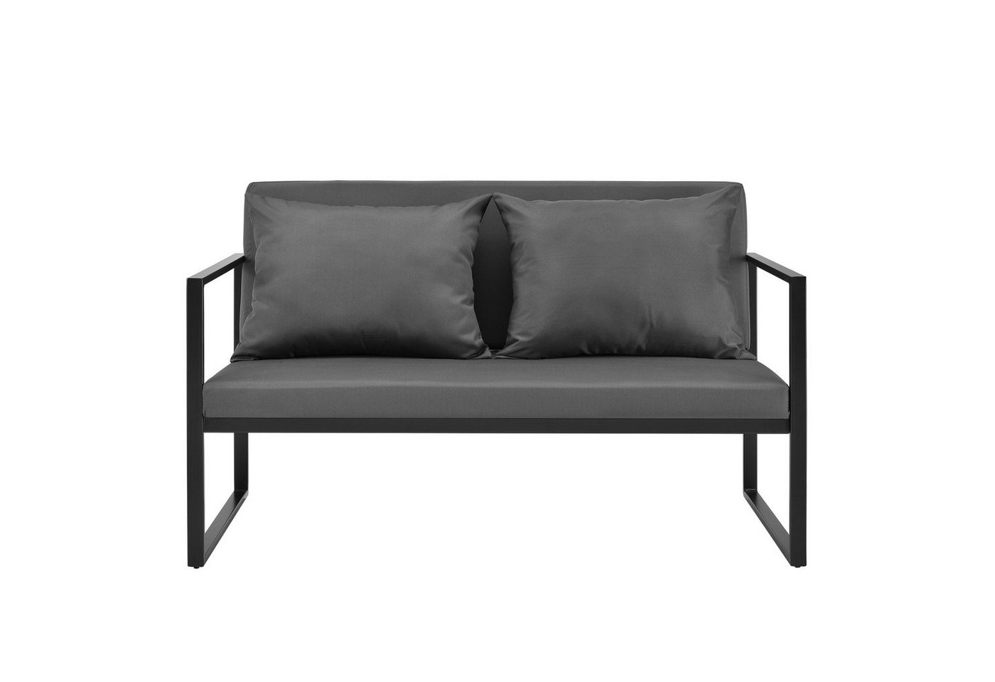 casa.pro Gartenlounge-Set, »Lerum« Gartenbank Sitzbank mit Kissen schwarz – Bild 2 von 3