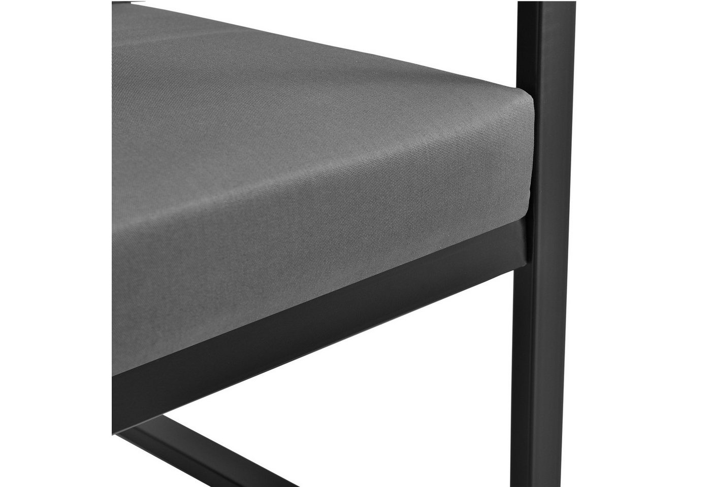 casa.pro Gartenlounge-Set, »Lerum« Gartenbank Sitzbank mit Kissen schwarz – Bild 3 von 3