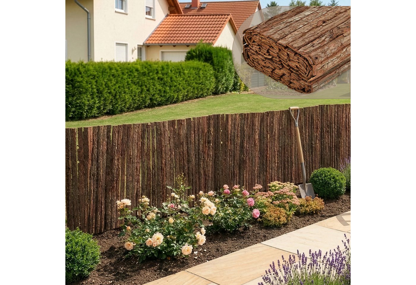 casa.pro Gartenzaun, »Zamora« Rindenzaun 90 x 300 cm – Bild 2 von 5