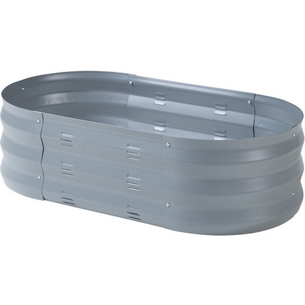 casa.pro Hochbeet, »Alfedena« verzinkter Stahl oval 90 x 50 x 25 cm Anthrazit