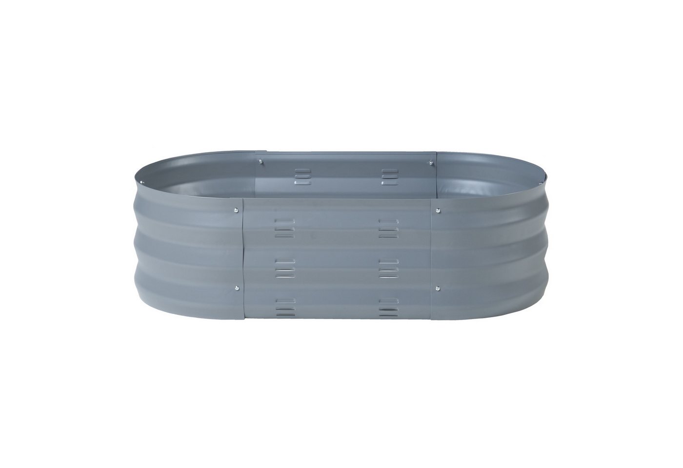 casa.pro Hochbeet, »Alfedena« verzinkter Stahl oval 90 x 50 x 25 cm Anthrazit – Bild 4 von 5