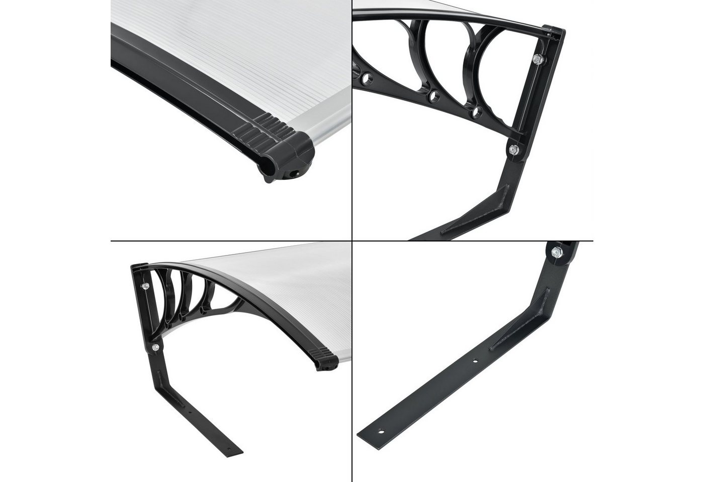 casa.pro Mähroboter-Garage, BxTxH: 103x78x45.5 cm, »Monza«Überdachung Rasenroboter 78x103x46cm Schwarz/Transparent – Bild 5 von 5