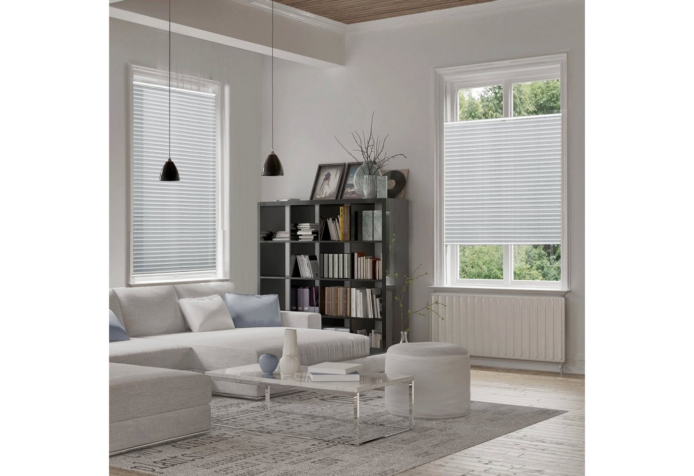 casa pura Plissee Magic, Erhältlich in verschiedenen Farben & Größen, Verschrauben oder mit Klemmhalterung, Verschrauben oder mit Klemmhalterung – Bild 2 von 4