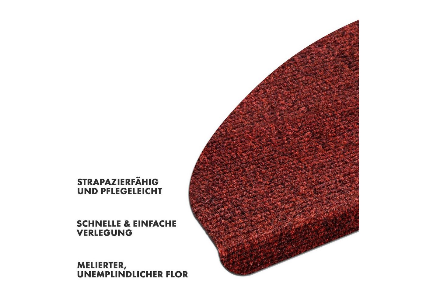 casa pura Stufenmatte Leipzig, Erhältlich in 5 Farben, Treppenschoner, halbrund, Höhe: 4.4 mm – Bild 3 von 5