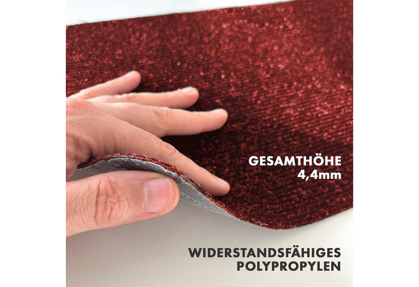 casa pura Stufenmatte Leipzig, Erhältlich in 5 Farben, Treppenschoner, halbrund, Höhe: 4.4 mm – Bild 4 von 5