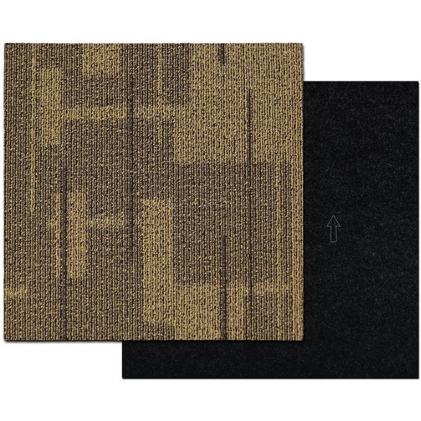 casa pura Teppichfliese Andorra, 50 x 50 cm, Bodenschutzfliese erhältlich in 5 Farben, Fliese, Quadratisch, Höhe: 6 mm, Selbstliegend