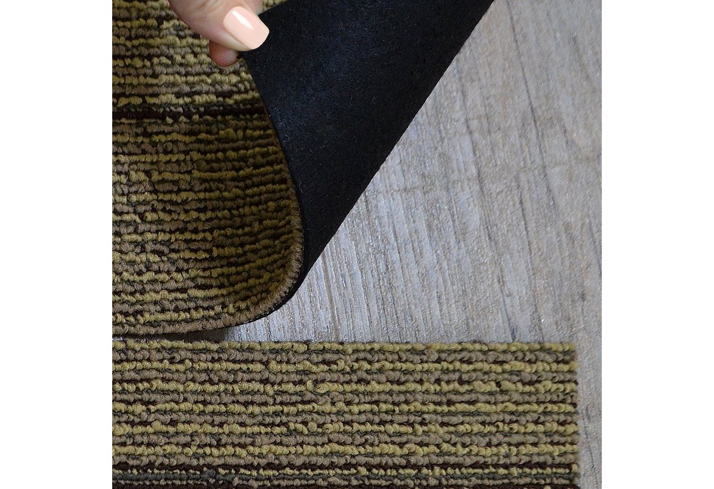 casa pura Teppichfliese Andorra, 50 x 50 cm, Bodenschutzfliese erhältlich in 5 Farben, Fliese, Quadratisch, Höhe: 6 mm, Selbstliegend – Bild 4 von 5