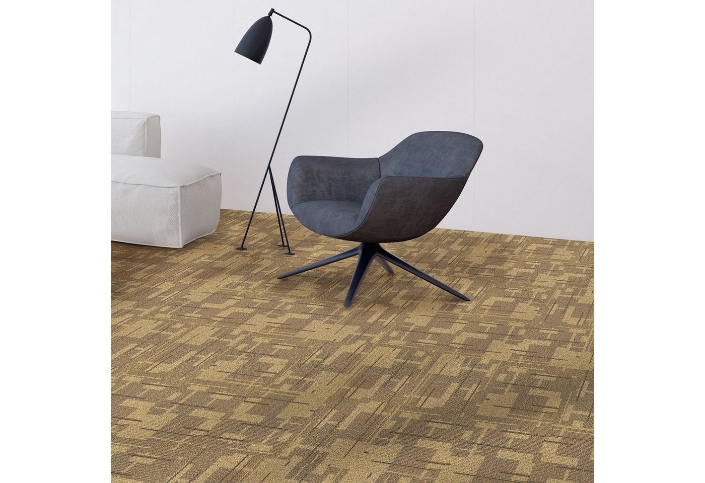 casa pura Teppichfliese Andorra, 50 x 50 cm, Bodenschutzfliese erhältlich in 5 Farben, Fliese, Quadratisch, Höhe: 6 mm, Selbstliegend – Bild 5 von 5