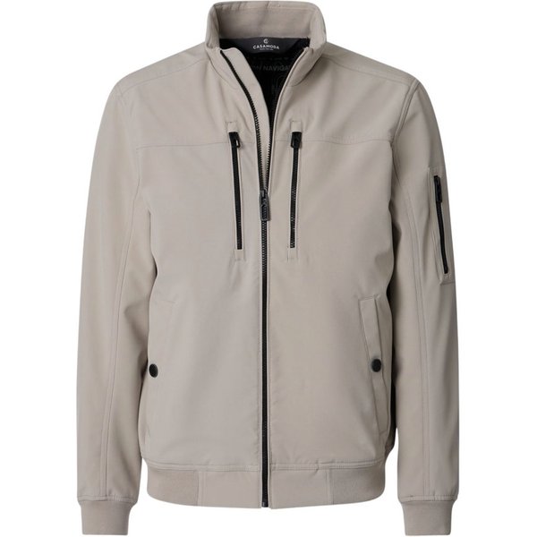 CASAMODA Blouson natur,Outdoor,Polyester,Unifarben,Stehkragen,Lang,Regular Fit