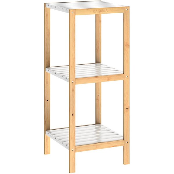 Casaria Badregal, Bambus 3 Ablagen 80x33x34 cm Holz Badezimmer Badregal Holzregal