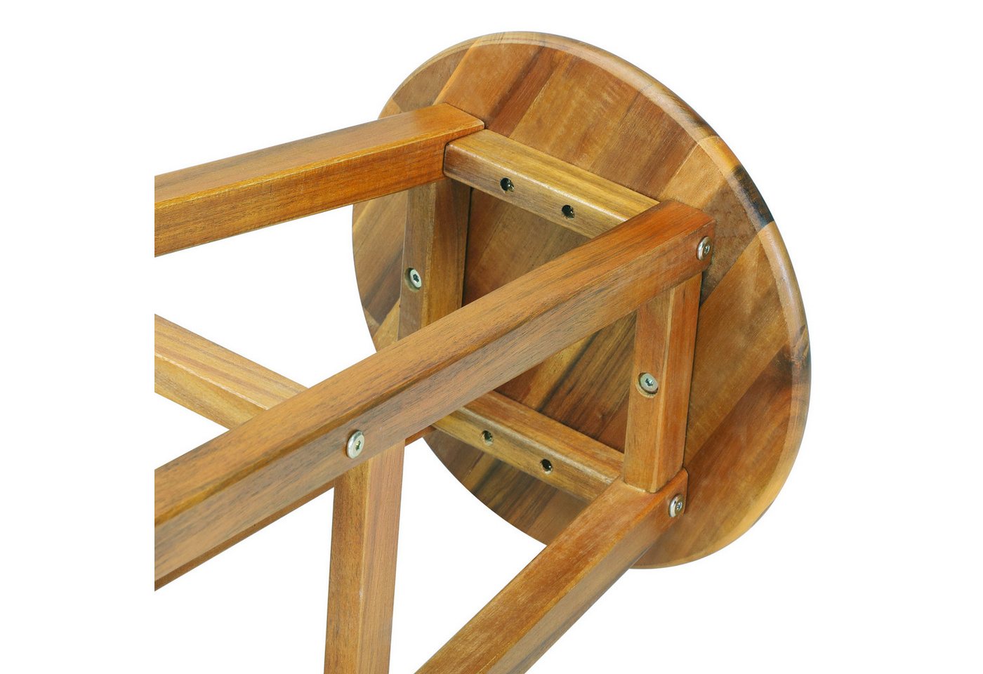 Casaria Barhocker, Holz Akazie Outdoor 75cm Sitzhöhe Fußstütze 150kg Belastbarkeit – Bild 5 von 5