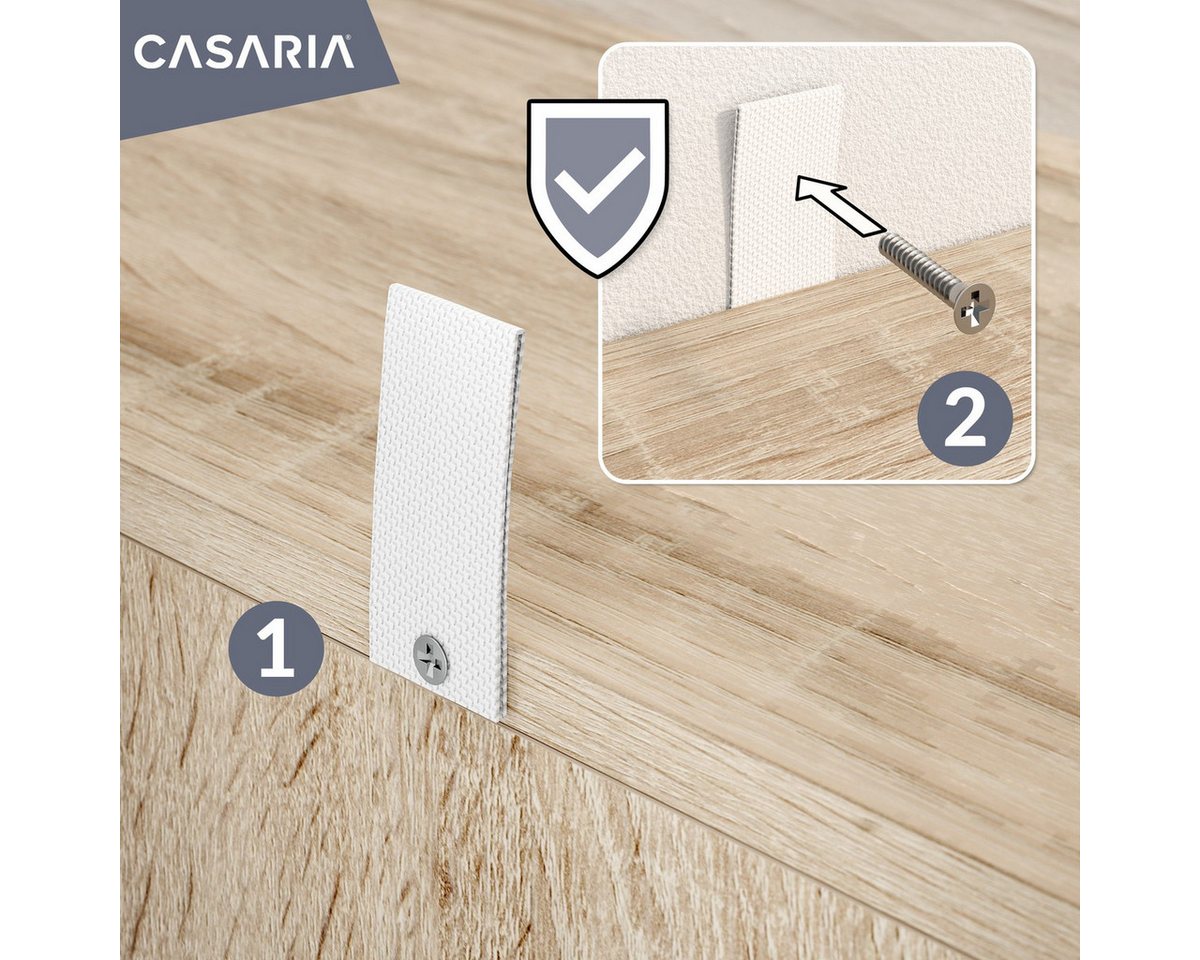 Casaria Bücherregal Vela, Eiche Holz 5 Fächer 190x60x28cm Wand Standregal Büroregal für Ordner – Bild 4 von 5