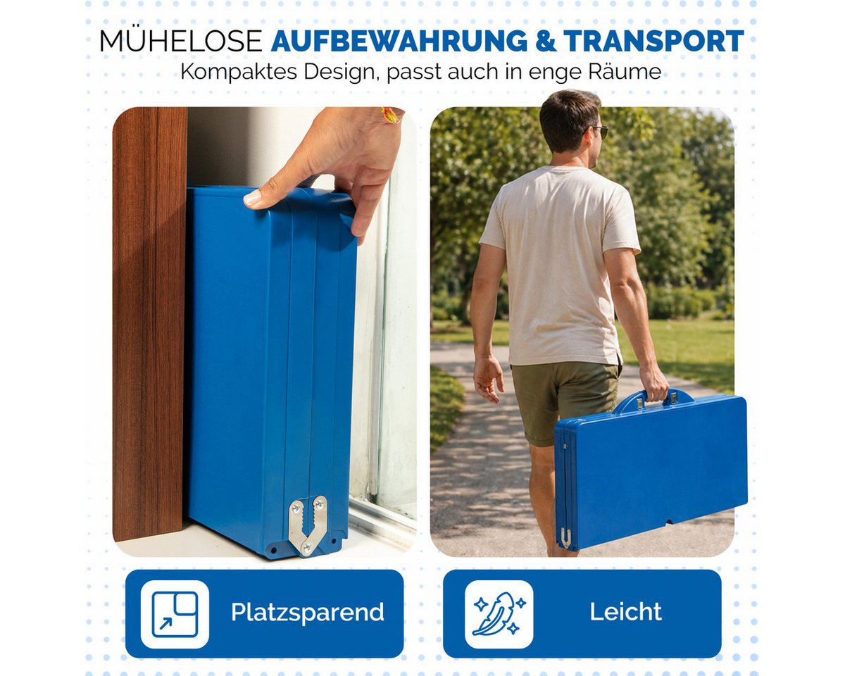 Casaria Campingtisch (1-St), Klappbar mit Stühlen Schirmhalter Klapptisch Leicht Camping Zubehör – Bild 3 von 5