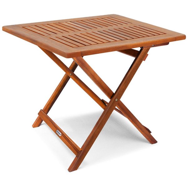 Casaria Klapptisch (1-St), Balkontisch Klappbar Holz 70x70cm 80kg Belastbar Balkon Garten Tisch