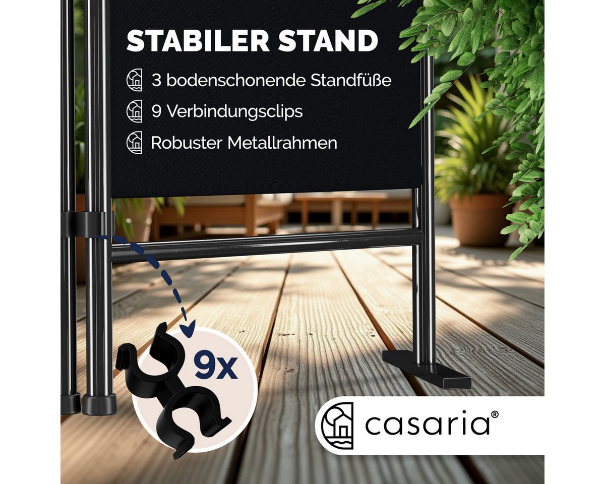 Casaria Paravent Lucca, 180x163cm Verstellbar Faltbar Stabil 4 teilig Indoor Trennwand – Bild 3 von 5