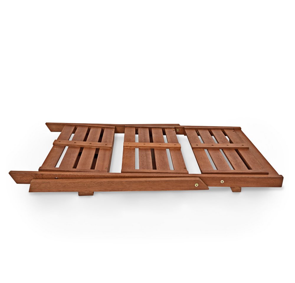 Casaria Pflanzentreppe, 80x59x56cm FSC®-zertifiziertes Akazienholz 3stufig Blumenregal Braun – Bild 5 von 5